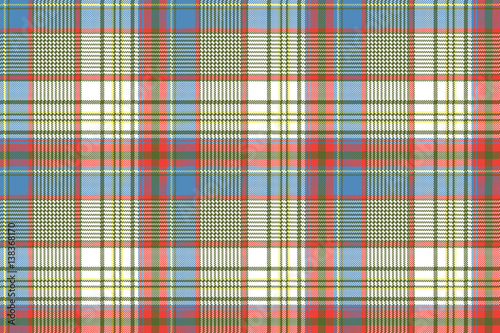 Plaid fabric texture square pixels shirt seamless pattern