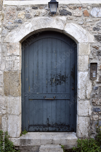 old wooden door. Greece