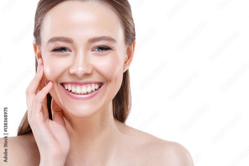 Young woman beauty face portrait Young woman beauty face portrait
