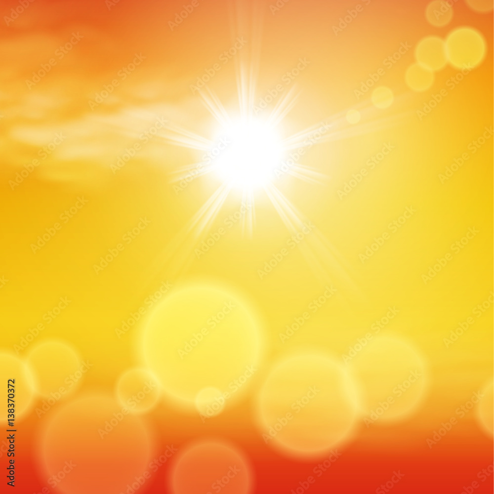 Obraz premium Sunny day background. Sunset time.