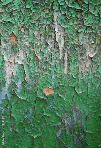 green wall with old shabby paint  grunge style background