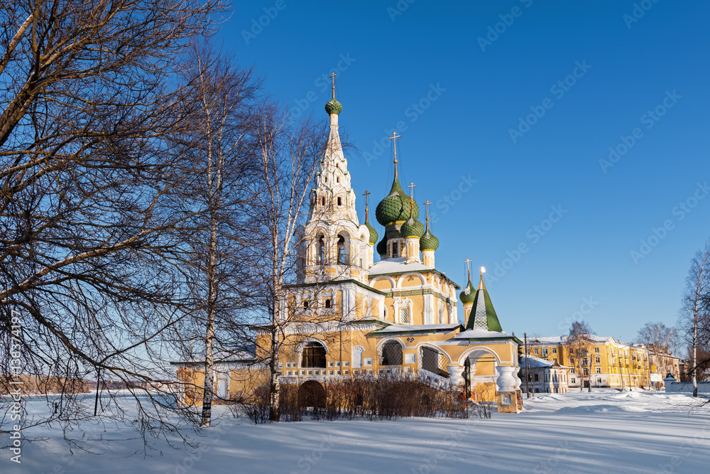 Church of St John the Baptist in Uglich in winter, Russia