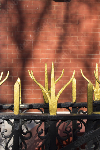 Gold wrought iron gate