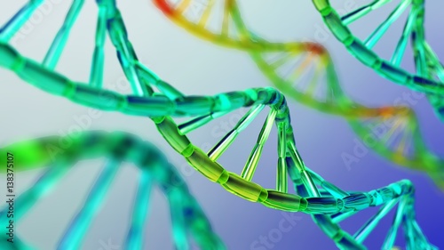 DNA, ribonucleic acid, 3d rendering