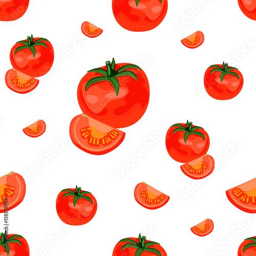 Seamless VECTOR pattern: tomato