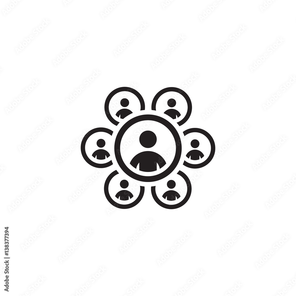 Teamwork Icon. Business Concept. Flat Design. Teamwork Icon. Business Concept. Flat Design.