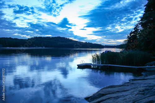 Εκτύπωση καμβά Sunset  on Finland's archipelago
