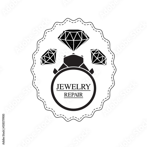 vector image of logo jewelry service. Trendy concept for repair shop or maintenance of jewelry products