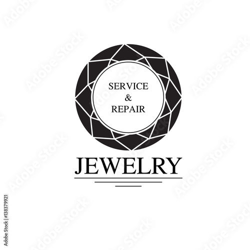 vector image of logo jewelry service. Trendy concept for repair shop or maintenance of jewelry products