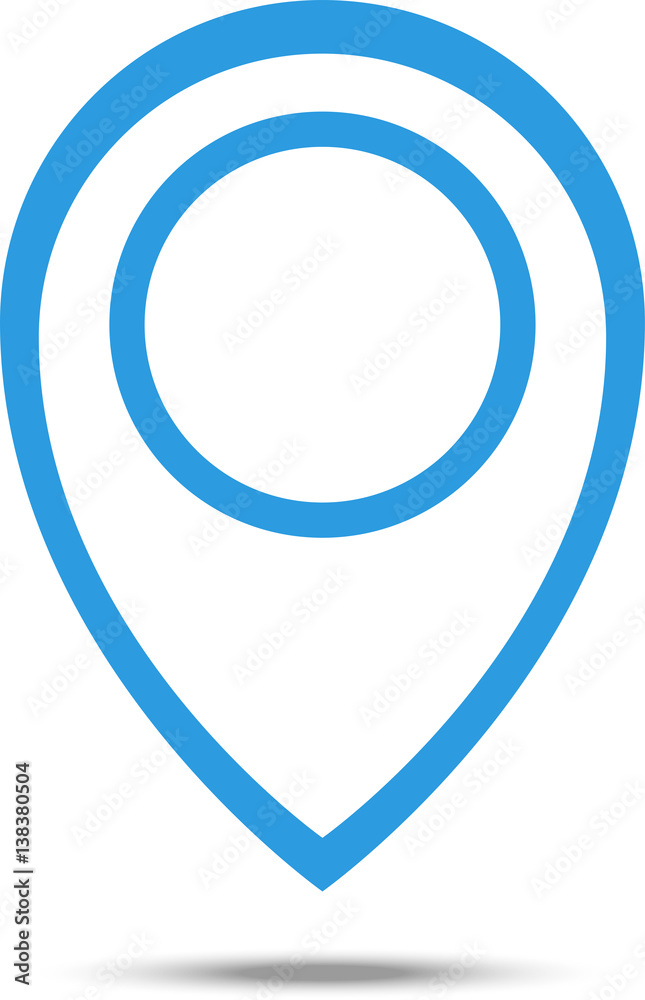 Map pointer flat icon, vector illustration. Flat design style Map pointer flat icon, vector illustration. Flat design style