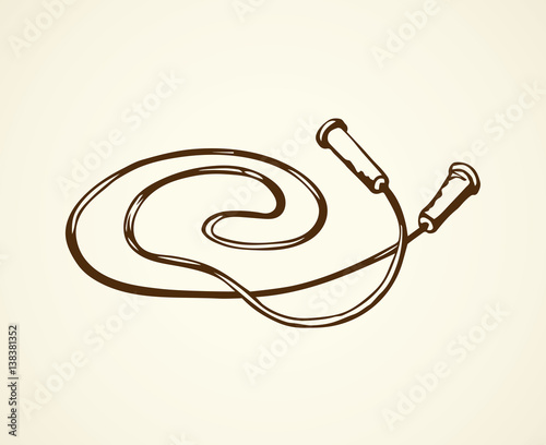 Vector illustration. Skipping rope