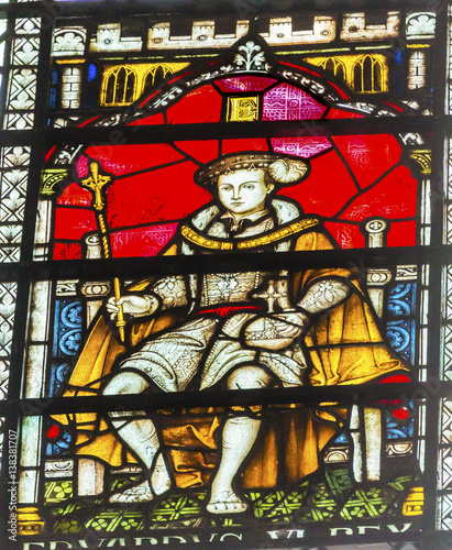 King Edward Vi Stained Glass Chapter House Westminster Abbey London England