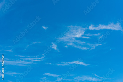 Beautiful cirrus clouds against the blue sky © bouybin