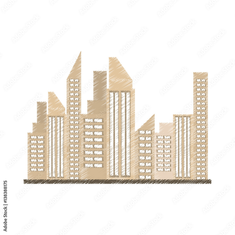 drawing building city real estate vector illustration eps 10