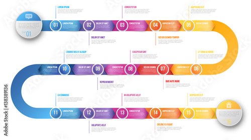 Infographics arrow timeline hystory template photo