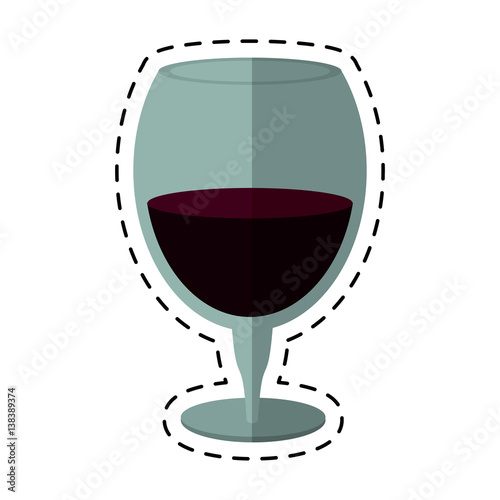 cartoon drinking glass wine icon vector illustration eps 10