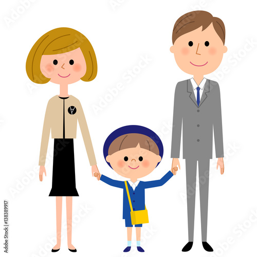 園児　親子　入園式