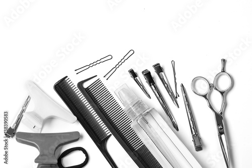 Tools hairdresser's isolate