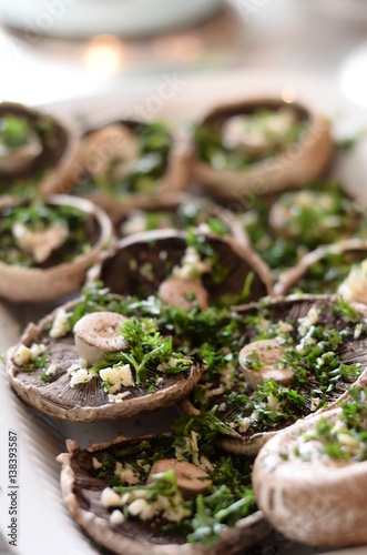 Mushrooms with garlic and fresh herbs