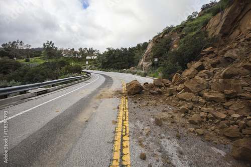 Landslide Blocking Santa Su...