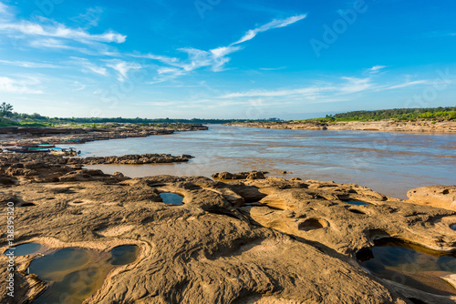 Thailand grand canyon  sam pan bok  at Ubon Ratchathani  Thailand