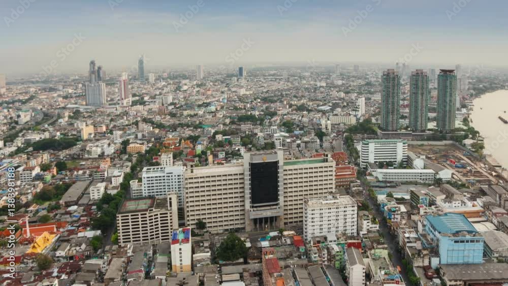 Panoramic view of city downtown in Bangkok Thailand. Panoramic view of city downtown in Bangkok Thailand.