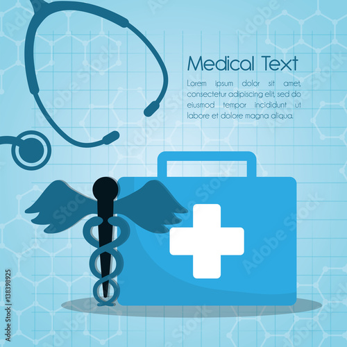 medical first aid kit stethoscope vector illustration eps 10