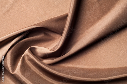 macro texture of brown striped fabric studi.