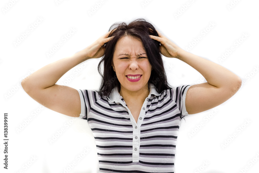 beautiful young latina has itching in her hair beautiful young latina has itching in her hair