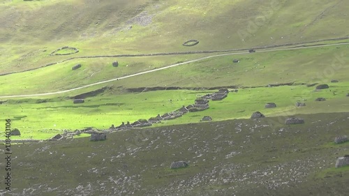 Cleits and abandoned Village Hirta St Kilda Scotland