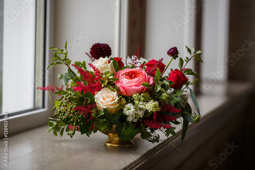 red wine flower arrangement