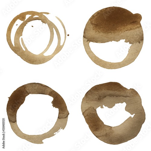 Coffee Stain Rings Vector