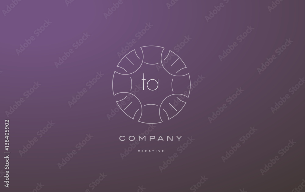 ta t a monogram floral line art flower letter company logo icon design ta t a monogram floral line art flower letter company logo icon design