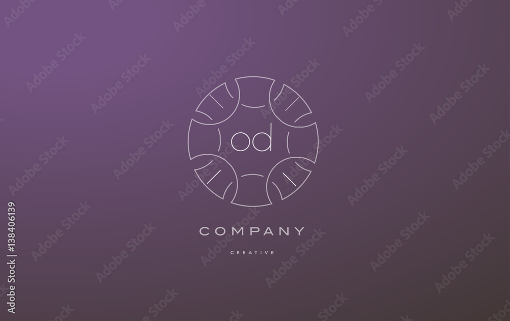 od o d monogram floral line art flower letter company logo icon design od o d monogram floral line art flower letter company logo icon design