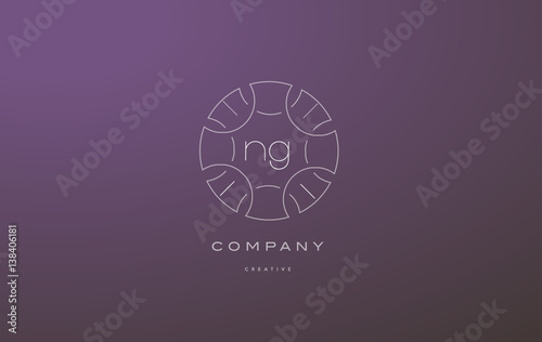 Wallpaper Mural ng n g monogram floral line art flower letter company logo icon design Torontodigital.ca