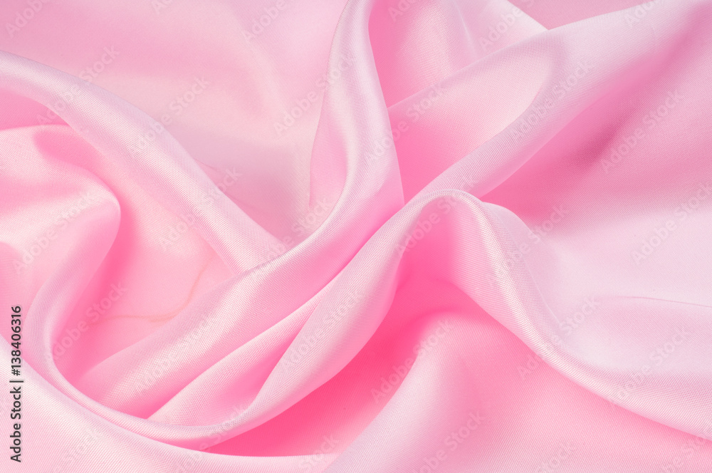 Fabric silk texture pink