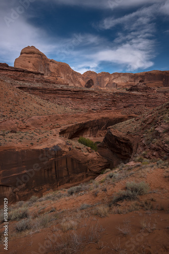 View from Crack in the Wall towards Stevens Arch and Escalante River Utah