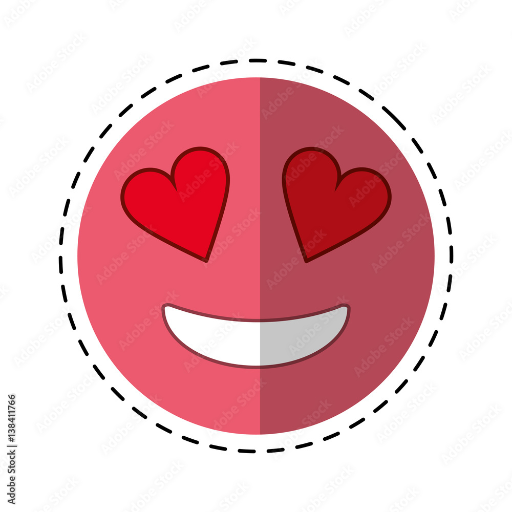 love emoticon style cut line vector illustration eps 10 love emoticon style cut line vector illustration eps 10