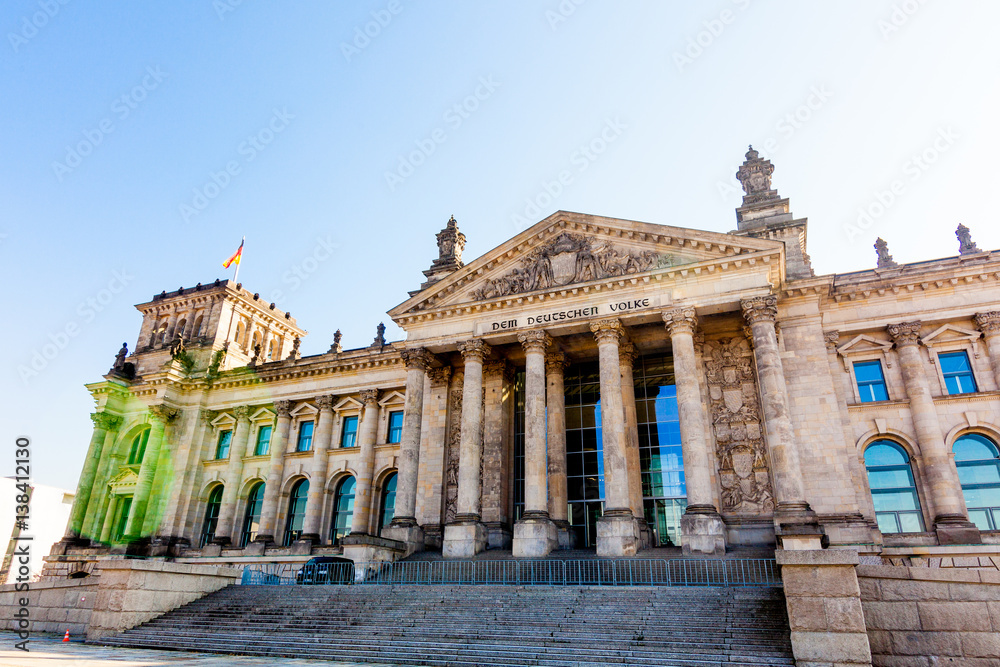BERLIN, GERMANY -MARCH 19: The Reichstag building in Berlin, Germany on March 19, 2015 It was opened in 1894 as a Parliament of the German Empire and work till today