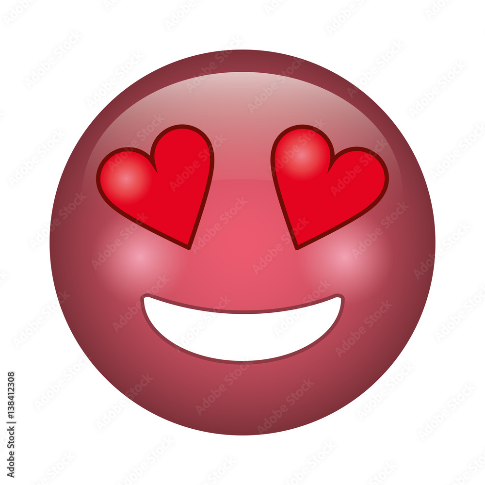 love emoticon style icon vector illustration eps 10