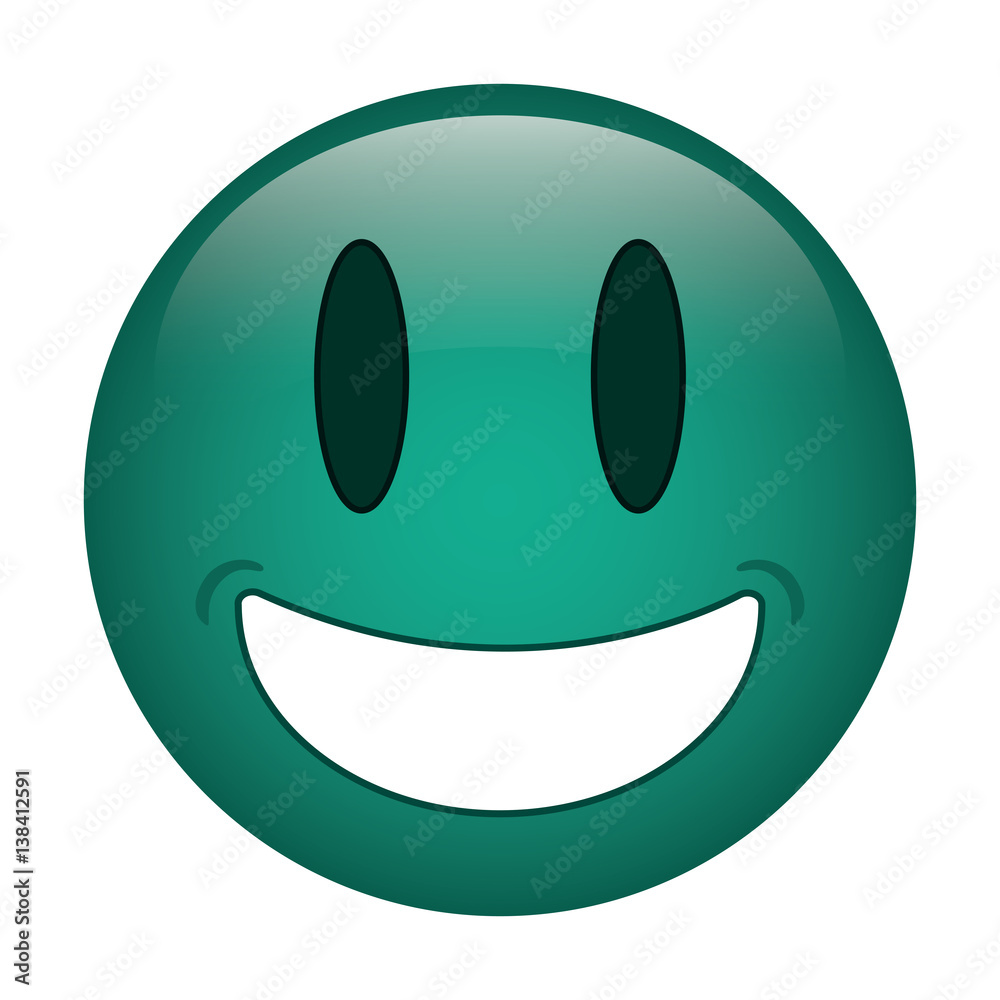 Fototapeta premium smiling thumbs emoticon style vector illustration eps 10