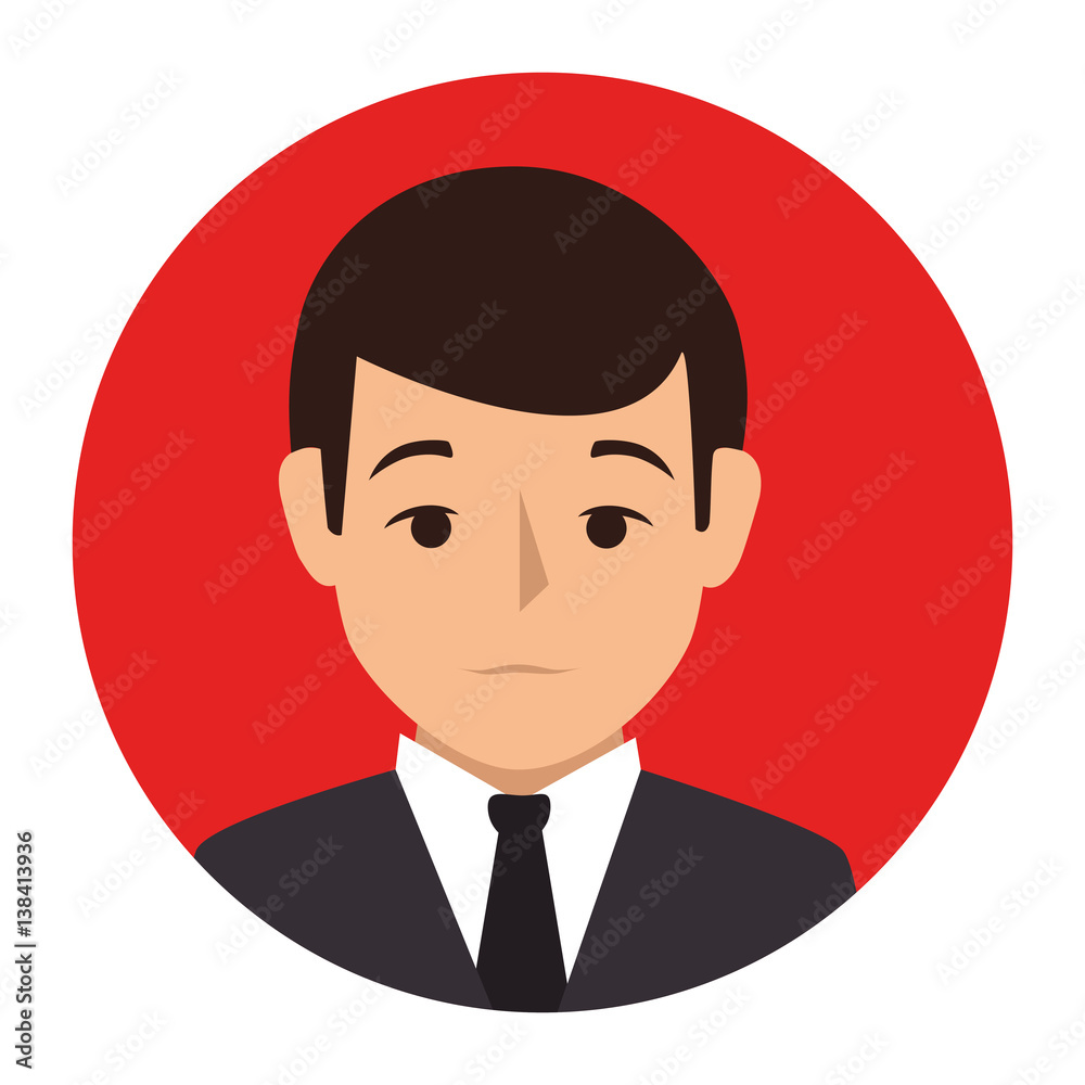 red sphere of half body man formal style vector illustration red sphere of half body man formal style vector illustration