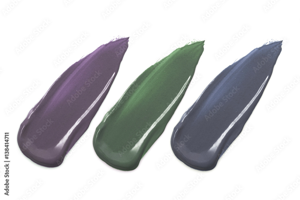 Colorful mud scrub cream stroke on background Colorful mud scrub cream stroke on background