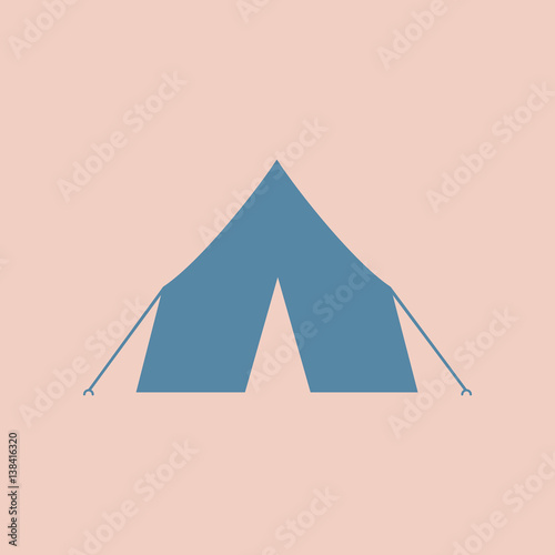 flat icon camp tourist tent