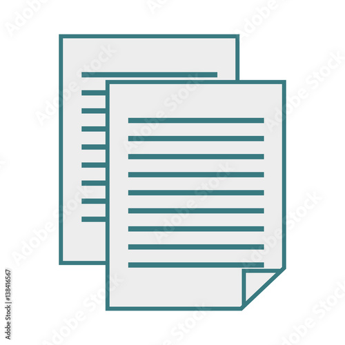 monochrome contour with document file vector illustration © Gstudio