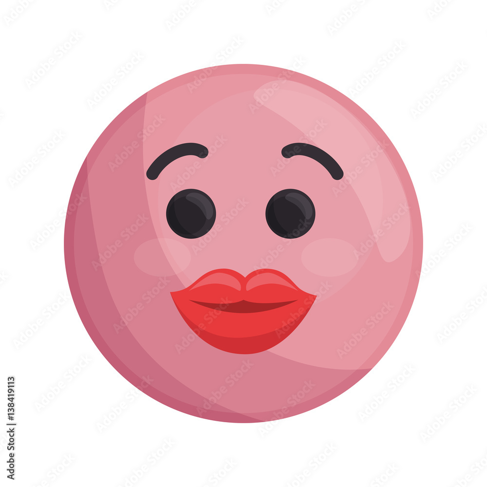 Fototapeta premium face emoticon character icon vector illustration design