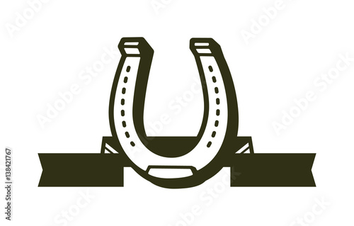 horseshoe with banner