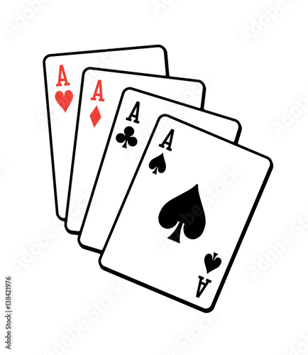 four aces playing cards