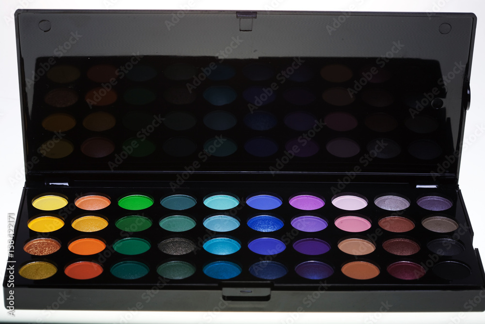 make-up collection over white background make-up collection over white background