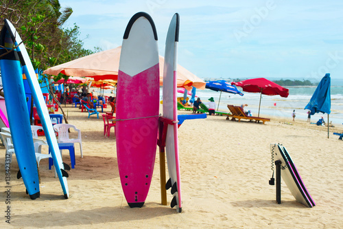 Surfing on Bali island